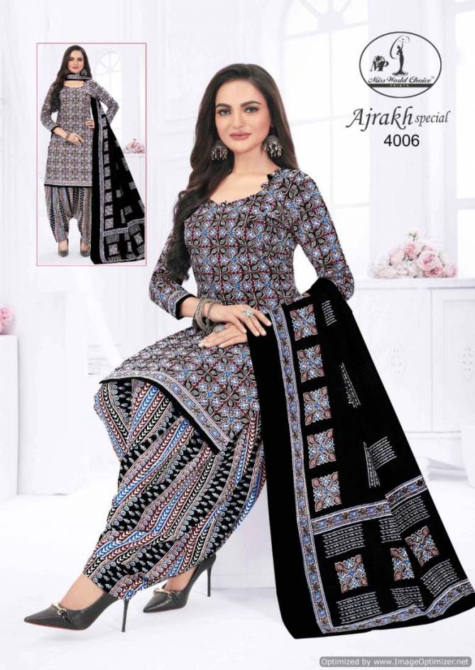 Ajrakh Vol 4 By Miss World Daily Wear Printed Cotton Dress Material Suppliers In India
